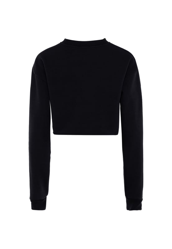 Der kurze Pullover von myMo ATHLSR sorgt mit seinen vielen Farben für gute Laune, während das weiche, unkomplizierte Material und die lockere Passform mit überschnittenen Schultern den Tragekomfort sichern. Die formstabilen Rippbündchen an Ärmeln und Ausschnitt ergänzen das Design.  Sweatshirt