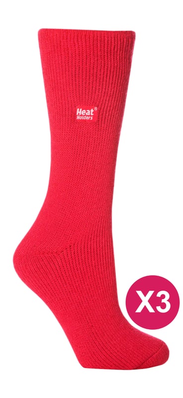Heat Holders - Ladies Womens Winter Warm Thick Colourful Thermal Crew Socks