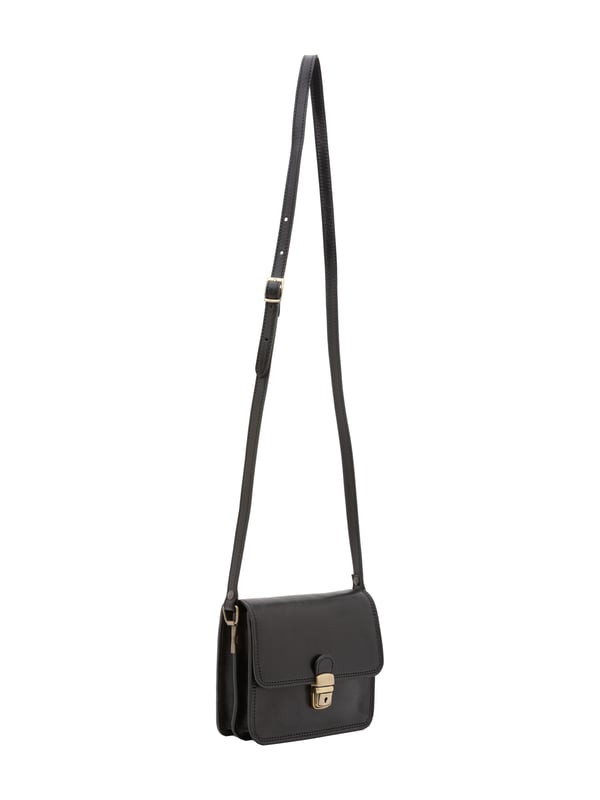 Crossbodytas voor dames met druksluiting. één met binnenzakken met ritssluiting. één achterkant met externe zakken met ritssluiting. verstelbaar in lederen schouderband. ontbrekend handvat. twee binnenvakken.  extern materiaal. gevoerd met katoenen binnenkant. Afmetingen: 20x16x7 cm. Gemaakt in Italië