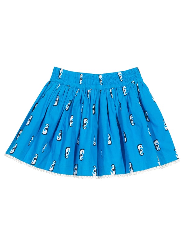New! Our beautiful seahorse print is used to create this wonderful, stand-out skirt that combines comfort and style to a tee. Combine it with one of our fab tops such as our seahorse jumper to make an extra special outfit for the season. If you love this, you will also love our seahorse stripe dress!