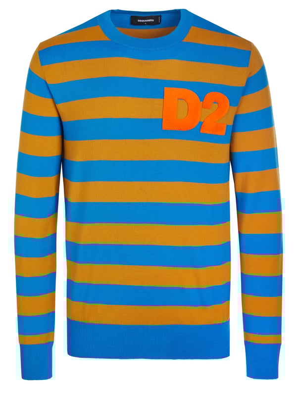 100% Bomull; Dsquared2 pullover; Modell: S74HA1288 961; Mjuk bomull; Lång arm; Rund hals; Dsquared2 logodetaljer