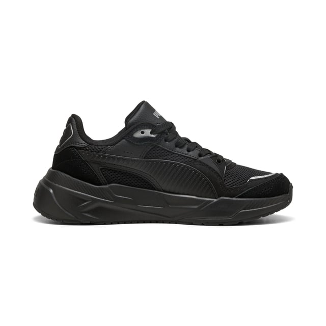 PRODUCT STORY: Future-forward vibes meet superior comfort for your active lifestyle. Featuring a mesh upper with synthetic and suede overlays, comfortable CMEVA midsole, and a rubber outsole. The SOFTFOAM+ sockliner ensures every step feels amazing. With a printed logo on the tongue and heel, lace closure, and a futro aesthetic, PUMA's got your style covered. FEATURES & BENEFITS: SOFTFOAM+: Step-in comfort sockliner designed to provide soft cushioning thanks to its extra thick heel; CMEVA: PUMA's compression-moulded EVA material for lightweight performance. DETAILS: Regular width; Mesh upper; Lace closure; CMEVAV midsole; Rubber outsole; PUMA branding details.