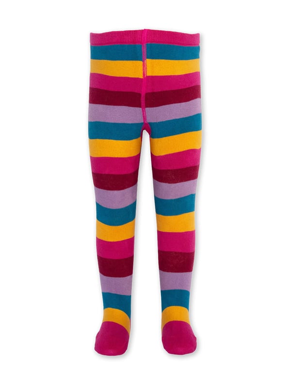 90% organic cotton 8% polyamide 2% elastane | Proud to be certified by Control Union to the Global Organic Textile Standard (GOTS) | Rainbow heart seat design up to size 2-4y (no seat design from size 4-6y +) | Rainbow knitted stripe on legs | Pink ribbed waistband | Made in Turkey | Machine washable at 40 degrees, or at 30 degrees to be kinder to the planet