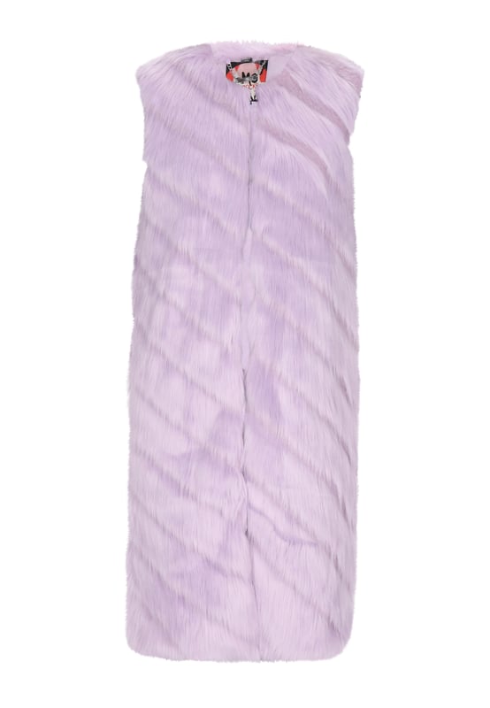 Dieses luxuriöse ärmellose Oberteil mit einer weichen, fellähnlichen Textur strahlt Raffinesse und Stil aus. Der gerade Saum und der offene Kragen machen es perfekt zum Layern über Outfits für zusätzliche Wärme oder als schickes Fashion-Statement. Das schlichte, aber elegante Design betont die strukturierte Oberfläche und Silhouette und schafft einen auffälligen Look, der sowohl vielseitig als auch modisch ist.  Weste