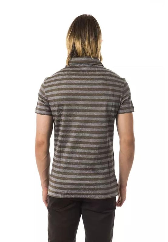 Gray Cotton Polo Shirt
  Striped design with prints
  Short sleeves
  Made from Quality cotton
  Comfortable and breathable fit
  Suitable for men
Material: 100% Cotton