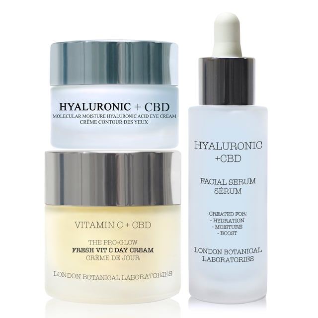 Fresh natural brightening day cream.
Lightweight with uplifting scent.
Full of natural anti-oxidants and skin softening oils.
Contains Pineapple Extract, Evening-Primrose-Oil, Sweet Almond Oil and Carrot Root Extract.
Natural, Vegan & Cruelty Free.
This fresh lightweight cream formula will give your skin a daily boost of radiance and hydration. With amazing natural ingredients such as vitamin c rich pineapple extract, carrot root extract and evening primrose oil it awakens and clarifies your complexion revealing a natural healthy looking glow. Hyaluronic Acid Moisture Surge Eye Cream helps to maintain the hydration balance and elasticity of sensitive skin around the eyes. Hydrate, nourish, and treat the under-eye area with hyaluronic acid, vitamin c, ginseng extract, calendula, and argan oil. All-natural skincare that is vegan and cruelty-free. Make your skin feel more supple, hydrated, and plump with the Hyaluronic acid + CBD Moisture Surge Facial Serum. Skin feels immediately bouncy, supple and fresh.