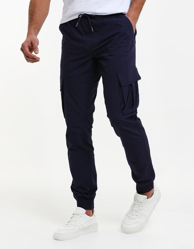 Navy cargo cheap joggers