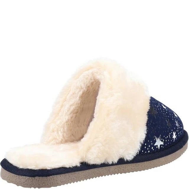 jiajiale Damesslippers, gezellig, pluizig, slippers voor winter, slip-on, zacht kussen, huisslippers met harde rubberen zool, voor binnen en buiten, zwart, 41 EU