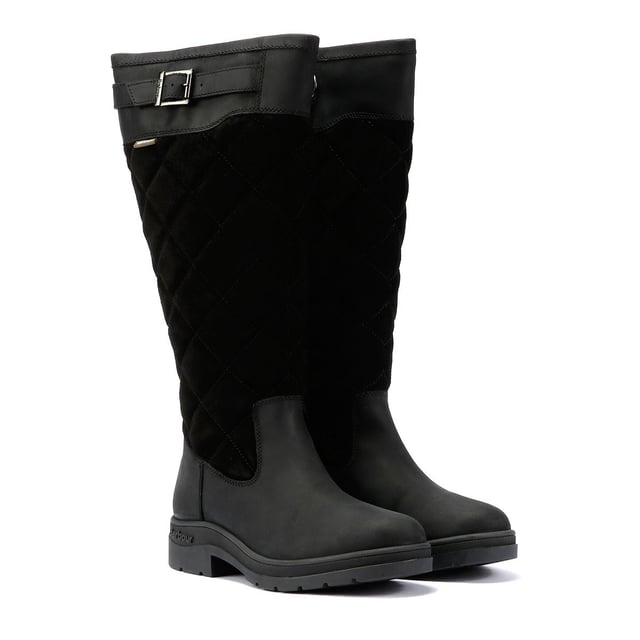Stay dry in style, hydrophobic suede and leather upper knee high Tall boot, featuring Barbour's Weather Comfort waterproof technology for all-weather protection. Zip fastening for easy wear and a durable rubber sole for enhanced traction and durability.