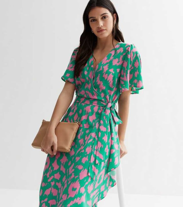 green emerald velvet dress Shop bouboulina Reversible Silk Robe Lime Green 100% Silk Long-Sleeve Maxi Dress Pocket One Size Fits All Plum Pink Wrap Dress main image 1