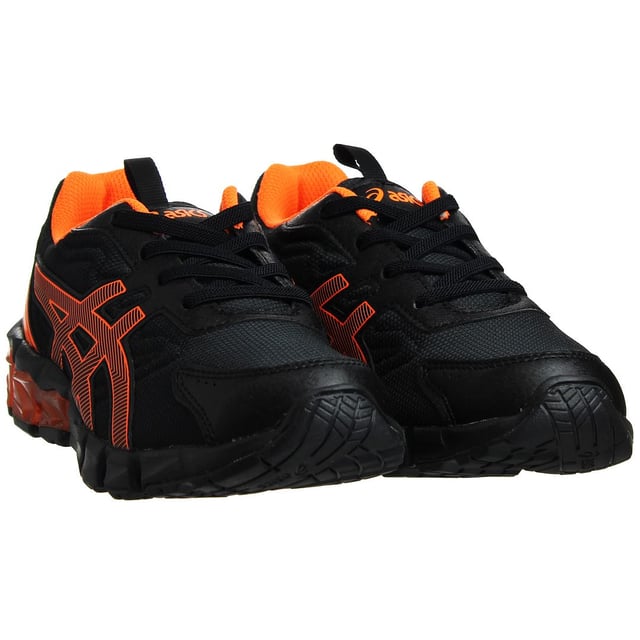 The ASICS Gel-Quantum 90 PS Kids Trainers are a fantastic choice for young active individuals who demand both style and performance in their footwear. These trainers are specially designed to cater to the needs of kids, ensuring they have the support, comfort, and durability required for all their daily adventures.

Key Features:

 Gel Cushioning Technology:  The Gel-Quantum 90 PS features ASICS' signature Gel cushioning technology in the heel area. This provides exceptional shock absorption and cushioning, reducing the impact on your child's feet and joints during play, sports, or everyday activities.

 Lightweight and Breathable:  These trainers are crafted with lightweight materials that allow for unrestricted movement. The breathable upper ensures proper ventilation, keeping your child's feet cool and dry even during intense physical activities.

 Durable Outsole:  The outsole is made from a tough rubber compound that provides excellent traction on various surfaces, whether it's the playground, the school gym, or the sports field. This feature ensures stability and prevents slipping or skidding.

 Secure Fit:  The ASICS Gel-Quantum 90 PS trainers feature a secure and adjustable closure system, usually in the form of hook-and-loop straps or laces. This allows for a customized and snug fit, ensuring your child's feet stay supported and comfortable throughout the day.

 Stylish Design:  ASICS is known for its stylish and modern designs, and these trainers are no exception. They come in a variety of color options and sport the iconic ASICS logo, making them a fashionable choice for kids who want to look good while staying active.

 Versatile Usage:  Whether your child is into running, playing sports, or simply needs a comfortable pair of shoes for school, the Gel-Quantum 90 PS trainers are versatile enough to meet all these needs.