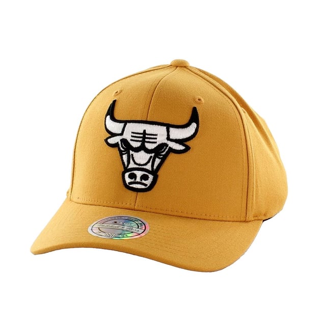 Mitchell & Ness Chicago Bulls 110 Gorra Unisex Amarillo Ajustable MN NBA INTL228 CHIBUL RUS