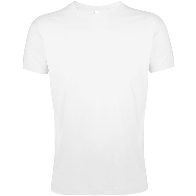 Fitted cut. Taped back neck. Rib neckline. Twin needle stitching. Fabric weight: 150 gsm. Material: 100% Ringspun Semi-Combed Cotton. Chest (to fit inches): XS (35/36), S(36/38), M(38/40), L(41/42), XL(43/44), XXL(45/47). Note: not all t-shirts are 100% cotton. Grey marl: 85% cotton/15% viscose. Charcoal marl, heather oxblood, heather denim and heather khaki: 60% cotton/40% polyester.