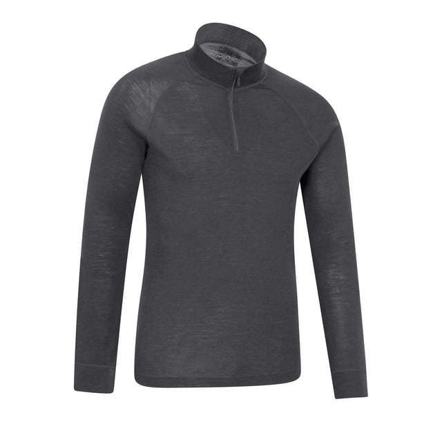 80% Merino Wool, 20% Polyester. Fabric: Performance. Design: Plain. Fastening: Half Zip. Neckline: High-Neck. Sleeve-Type: Long-Sleeved. Fabric Technology: Anti-Bacterial, Breathable, Lightweight, Moisture Wicking.