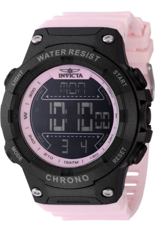 El Invicta 48051 tiene una caja de plastico de 52 millimetros con una esfera negro.
Esta modelo funciona con un movimiento de Cuarzo preciso.
Resistencia a la presión de aqua de 10 bares.
Este modelo es parte de la colección Invicta Racing.

2 años de garantía Invicta.