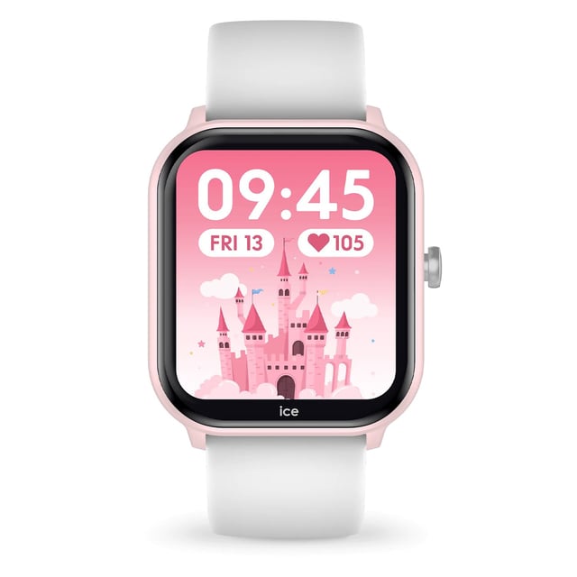 This Ice Watch Ice Smart Junior 3.0 - Pink - White Digital Watch for Girls is the perfect timepiece to wear or to gift. It's Pink  Rectangular case combined with the comfortable White Silicone watch band will ensure you enjoy this stunning timepiece without any compromise. Operated by a high quality Quartz movement and water resistant to 5 bars, your watch will keep ticking. Kids can wear the same watch as mom or dad with the ICE smart junior 3.0! Featuring a bright, powerful AMOLED display, this trend-setting connected watch is in keeping with the Ice-Watch brand DNA. This Smartwatch has a Calendar function: Day-Date as well as Bluetooth , Stop Watch , Timer , Heart rate monitor and Alarm High quality 20 cm length and 21 mm width White Silicone strap with a Buckle Case measurement: 35 X 41 mm,case thickness: 11 mm, case colour: Pink and dial colour: Multicolour