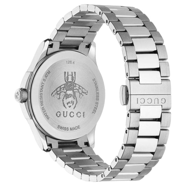 Model: YA1264028AEAN: 0731903409972Movement: QuartzBracelet color: Silver-toneWaterproofing: 50 meters / 165 feetDial Color: SilverBracelet material: Stainless SteelDial diameter: 38 mmGender: WomensDisplay: AnalogStyle: LuxuryShape: RoundCase color: Silver