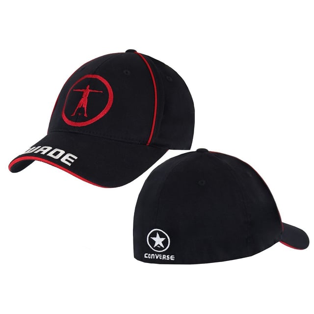 Converse Wade Graphic Logo Adjustable Black Mens Cap 2D005401 001