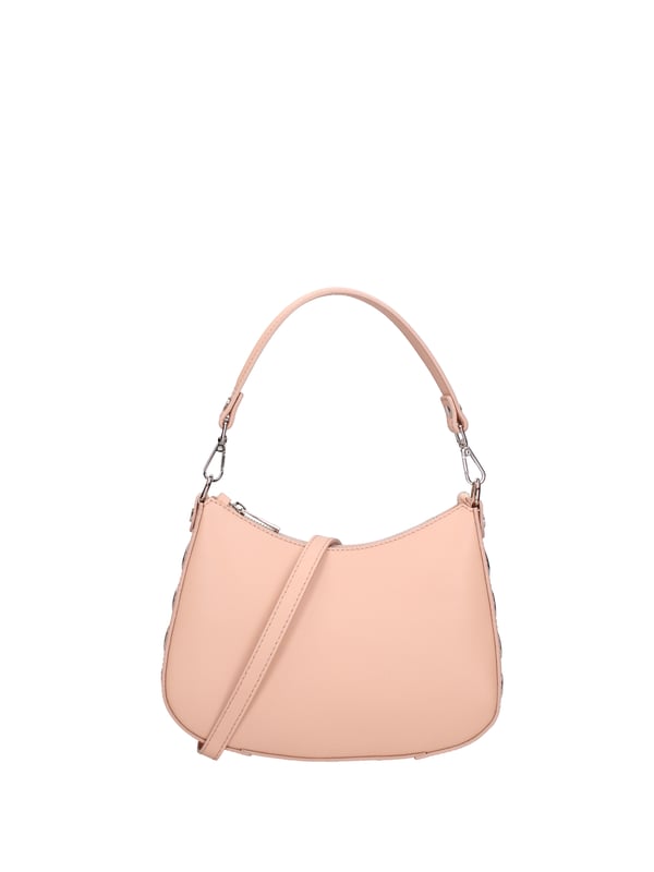 Bolso de hombro para mujeres. El cierre es con zip. Los bolsillos internos están abiertos. Los bolsillos externos están ausentes. La correa del hombro es ajustable y extraíble en cuero. El mango está en cuero. Los compartimentos internos son uno. El material externo es el verdadero cuero arrugado. Está alineado internamente en Eco -Leather. Medidas: 26x18x4 cm. Hecho en Italia
