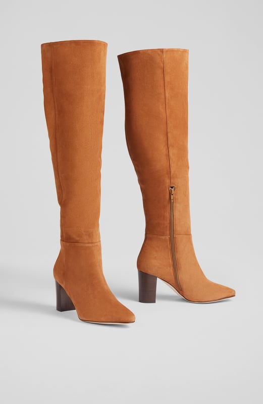LK Bennett Courtney Knee Boots Dark Tan
