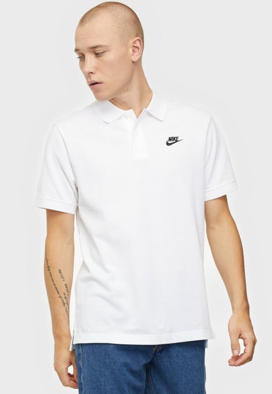 The Nike Sportswear Polo elevates a timeless style with refined details. Nike logo is embroidered on left chest. Crafted from ultra-soft and comfortable cotton, it features a fold-over collar with a 2-button placket for a classic look with a modern edge. Ribbed cuffs on the sleeves create a secure fit. Side vents allow for ease of motion. Imported.