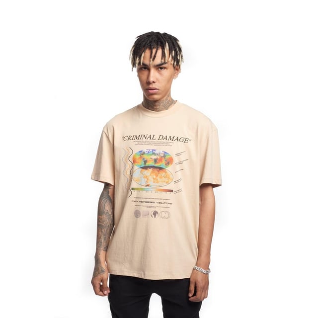 Criminal Damage Phase Rave Poster Mens Sand T Shirt