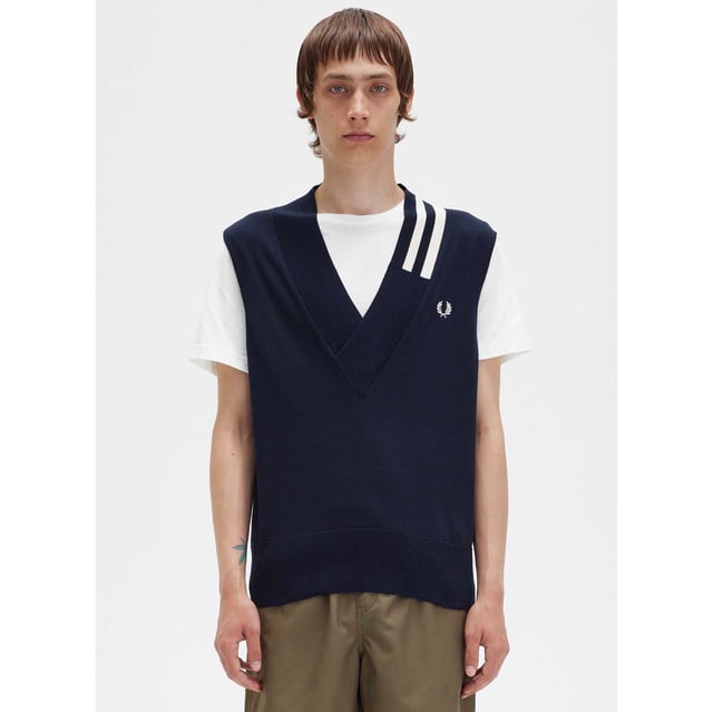 フレッドペリー　ニットベスト V-Neck Broken Tipped Tank Fredperry Fp V-Neck Broken Tipped Tank Vest