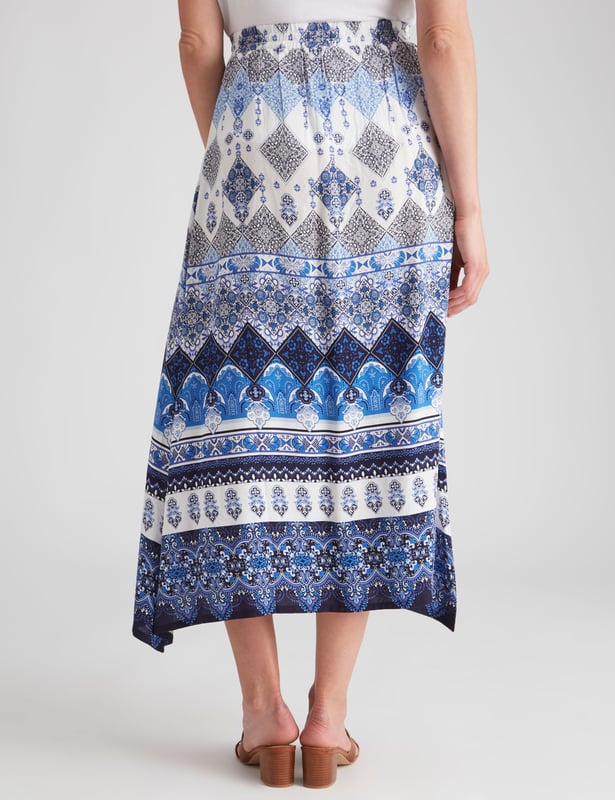 MILLERS Womens Skirts Maxi Summer Blue Paisley A Line
