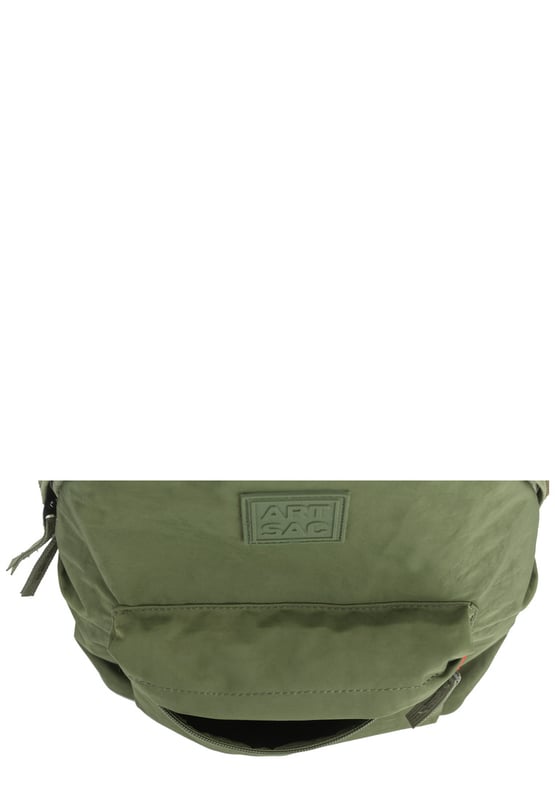 A medium-sized backpack made in crushed nylon fabric. This practical everyday backpack has plenty of space and multiple pockets for you to organise your essentials. Its lightweight and stylish design will complement any outfit. Ideal for heading to school, daily commuting or a weekend away. Features: , Artsac rubberised patch logo, Twin strap backpack, Adjustable shoulder straps, Zip top opening, External front zip pocket, Internal zip and slip pockets, Splash proof nylon fabric Style Ref: 50294 KHAKI