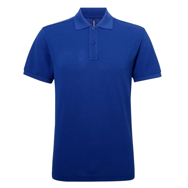 Classic fit polo shirt. Ribbed knit collar and sleeve cuffs. Twin needle stitching on hem. Two self coloured buttons on placket. Machine washable. Moisture wicking fabric helps to regulate body temperature. Fabric: 65% Polyester, 35% Cotton. Size (Chest): S 37, M 40, L 42, XL 44, 2XL 47, 3XL 49, 4XL 51, 5XL 53.