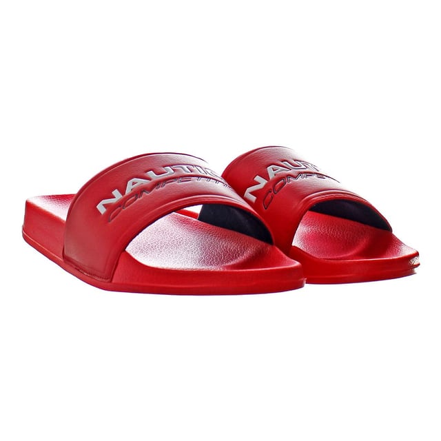 Nautica Grappo Sliders sintéticos de hombre sintéticos Red Sliders N7FF0083 True Red