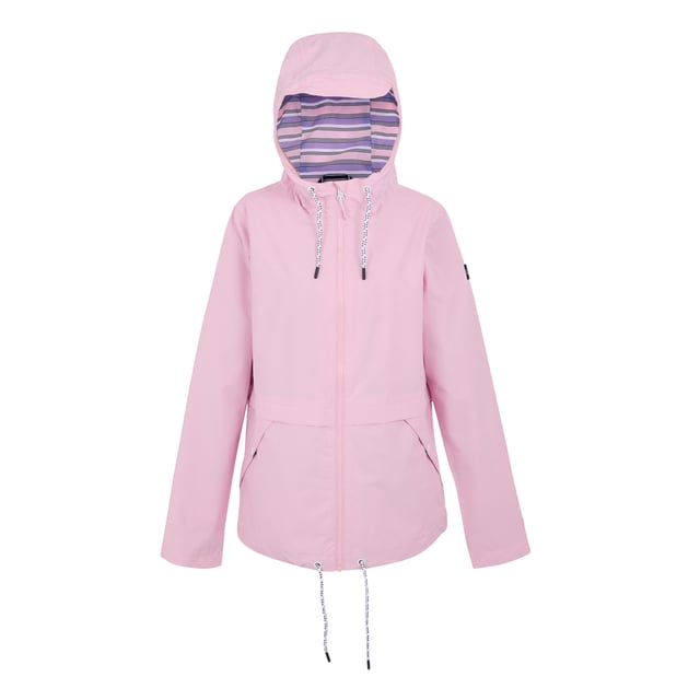 Material: Polyester: Polyester. Fodermaterial: 100% Polyester. Tyg: Peachad, återvunnen. Foder: Taffeta. Design: Logotyp, slät. 110 g/m². Tygteknik: Andningsbart, slitstark vattenavvisande finish, Isotex 10000, vattentätt, vindtätt. Manschett: Justerbar, flik med tryckknapp. Halsringning: Huva. Ärmtyp: Långärmad. Tejpade sömmar. Funktioner i huva: Justerbar, dragsko, påväxt på huva. Fickor: 1 säkerhetsficka, invändig, 2 fickor med tryckknappar. Fästanordning: Hel dragkedja. 10000g/m²,/24 timmar. Nedtill: Dragsko. 8 UK: 32 tum. 10 UK: 34 tum. 12 UK: 36 tum. 14 UK: 38 tum. 20 UK: 45 tum 22 UK: 48 tum 24 UK: 50 tum 26 UK: 52 tum 18 UK: 43 tum 16 UK: 40 tum