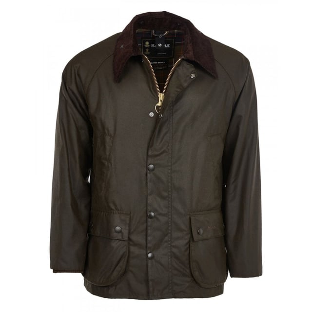 At the very heart of the Classic collection and a firm favourite year after year, the Classic Bedale is made using Barbour's 6oz Sylkoil.
Originally introduced for riding, this relaxed-fit jacket is now a seasonal staple in town and country alike, with a mediumweight waxed cotton outer that's comfortable to wear and offers robust weather protection. The two-way front zip is reinforced by hardy stud fastenings to seal out wind and rain, while moleskin-lined handwarmer pockets and generous bellow pockets are winter must-haves. A sit-down collar in signature corduroy creates a smart appearance, but can also be raised for additional protection in bad weather, with a luxurious feel against the face and throat.
Retaining unmistakeable Barbour authenticity, the Classic Bedale features a 100% cotton lining in the Original Classic Tartan print, adding an eye-catching heritage detail. This traditional men's waxed jacket is compatible with Barbour's zip-in liners and optional hoods, for all-round versatility.

100% waxed cotton outer
Pure cotton lining
100% cotton sleeve lining
Inner ribbed sleeves
Two way zip
Corduroy collar
Two handwarmer pockets
Two large bellow pockets
Back length: 76 - 81cm's | 30" - 32"
Studded for optional hood
Interactive zip