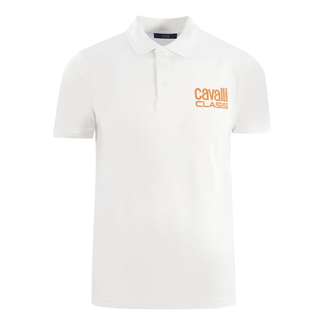 Cavalli Class Smoke Bold Logo Off White T-Shirt