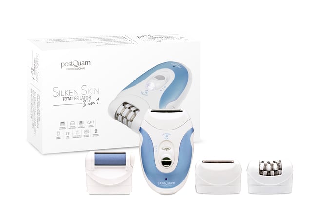 "Professionele epilator met drie koppen
voor perfecte ontharing  
PEELING ACCESSOIRE
Verwijdert eenvoudig dode cellen en zorgt voor een zachte huid.
 TRIMMER ACCESSOIRE
Trimt de haren en bereidt de huid voor op perfecte ontharing. 
ONTHARINGSACCESSOIRE
Verwijdert zelfs de kortste haartjes snel en gemakkelijk.  
TECHNISCHE KENMERKEN
220~240 V - 50Hz - 3W
- Gewicht: 120 gr.
- Afmetingen: 240 x 172 x 50 mm.
"