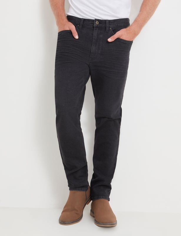 RIVERS Mens Jeans Black Slim Leg Cotton Pants Premium
