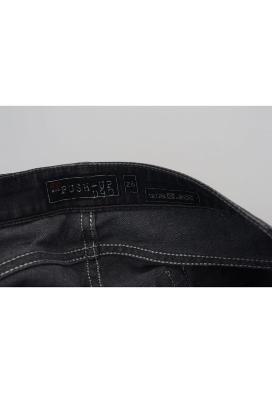 Brand: ACHT
  Condition: Brand new with tags
  Material: Cotton
  Color: Black washed
  Fit: Slim fit
  Waist: Low waist
  Closure: Zipper and button
  Design: Logo details
  Gender: Women