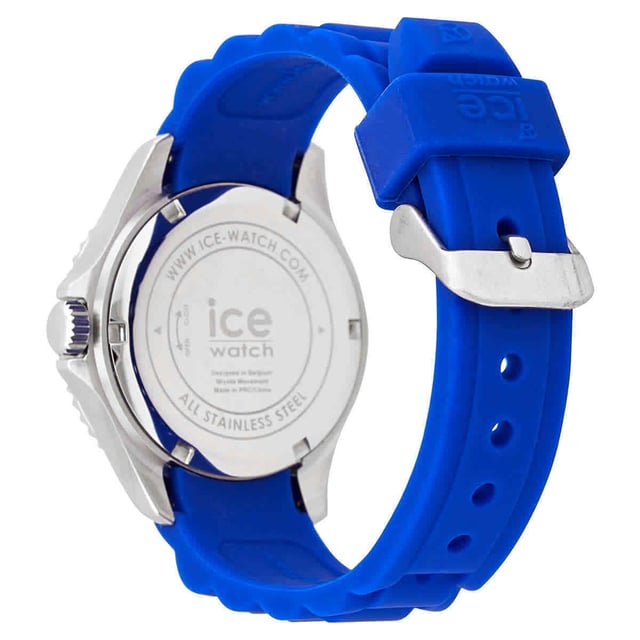 This Ice Watch Ice Steel - Spaceship Analogue Watch for Child is the perfect timepiece to wear or to gift. It's Silver 35 mm Round case combined with the comfortable Blue Silicone watch band will ensure you enjoy this stunning timepiece without any compromise. Operated by a high quality Quartz movement and water resistant to 10 bars, your watch will keep ticking. This watch with a super soft silicone strap, will add a flash of vibrant style to all your outfits! This Analogue watch has a Calendar function: Date , Luminous Hands and Luminous Numbers High quality 16 cm length and 19 mm width Blue Silicone strap with a Buckle Case diameter: 35 mm,case thickness: 11 mm, case colour: Silver and dial colour: Blue