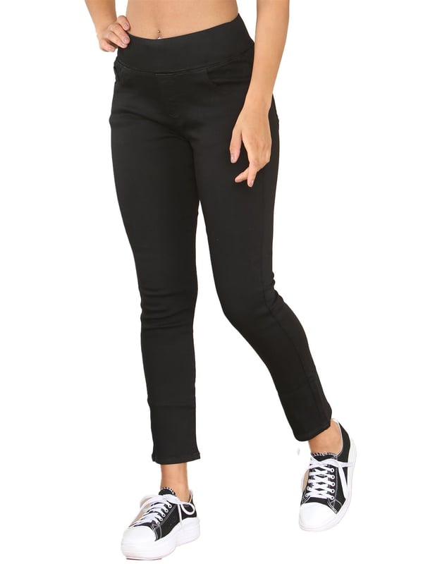 Enzo Women’s Wider Waist Jeans. Slim Fit, Straight Leg, Stretch Denim Jeans. Elasticated Wide Waist for Extra Comfort. Features 2 Front, 2 Back Pockets and Single Coin Pocket.