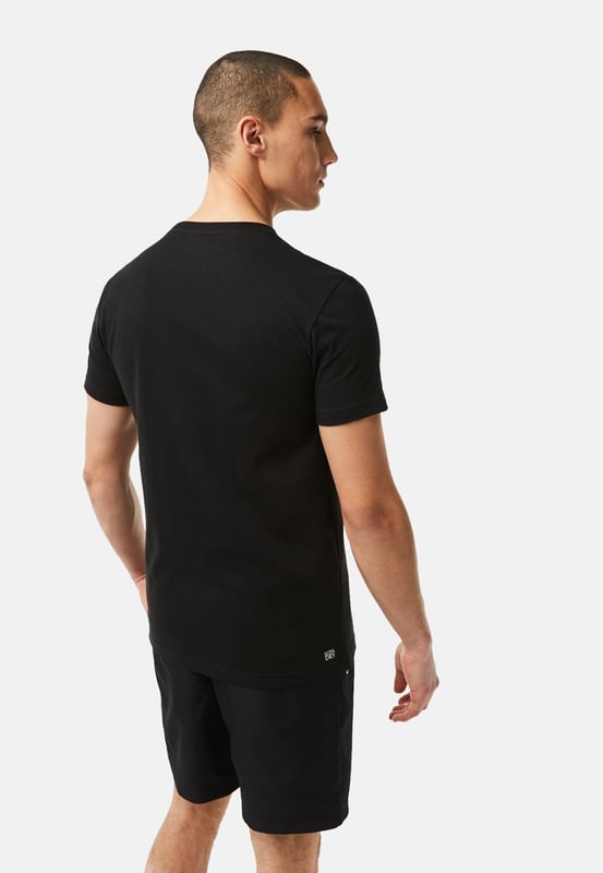 Lacoste SPORT 3D Print Crocodile Breathable men's T-shirt- Ribbed crew neck with tone-on-tone print on inner neck- Ultra-dry technical cotton blend jersey- 3D crocodile print on chest- - -