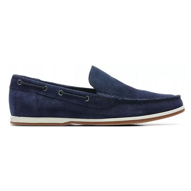 Clarks suede slip on boat shoes hot sale