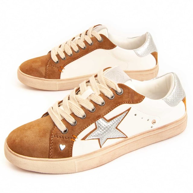 Sneaker casual para mujer. Fabricado con materiales veganos. Calce cómodo. Plantilla acolchada. Fabricado por otras marcas para nuestra marca.