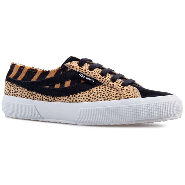 Upper: Cotton, Cow Leather. Outsole: Vulcanised Gum Sole. 5 Eyelets. Branded Tab, Breathable. Flat. Cut: Low Cut. Design: Cheetah Print, Logo, Zebra Print. Toe Style: Round. Fastening: Lace Up.