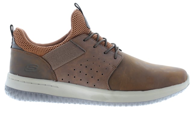 Skechers Mens Casual Shoes Delson Axton Lace Up brown