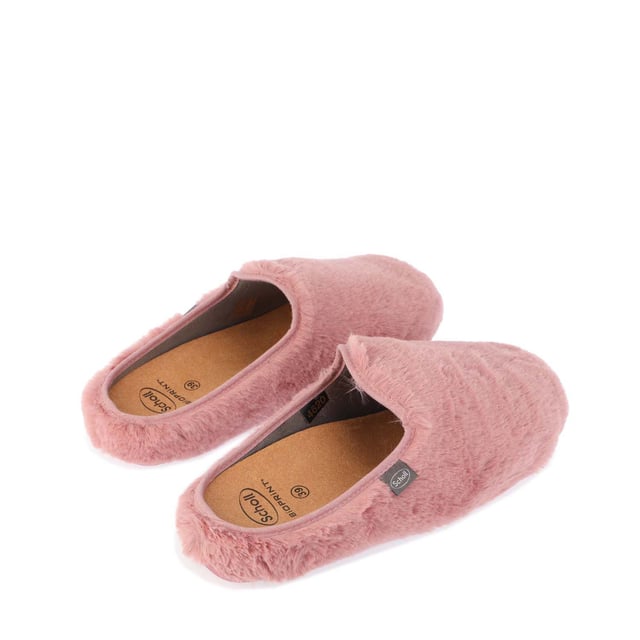 Women s Scholl Maddy Faux Fur Mule Slippers in Rose