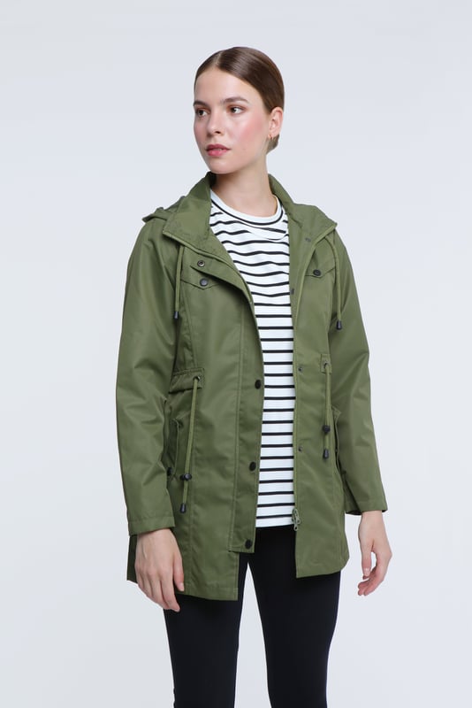 Elle Festival Short Parka in Khaki