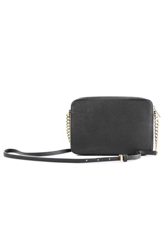Brand New with Tags attached (100% Authentic)
  Style: Michael Kors Jet Set Large East West Crossbody Bag (Black)
  Material: Saffiano Leather
  Features: Zipper Closure 2 Interior Slip Pockets 22 Adjustable Crossbody Strap MK Name Plate on Front
  Measures: 24.13cm L x 16.51cm H x 5.71cm D