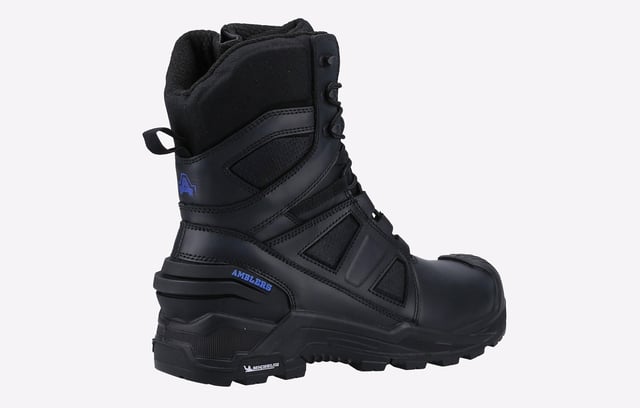 The AS981C Centurion is a metal free Hi leg safety boot with a fibre glass composite toe cap and an anti-penetration non-metallic midsole.
Lightweight and Robust Metal Free 8" Safety Boot With Side Zip
Water Resistant Full Grain Leather Upper
Internal Waterproof Membrane
Injected Moulded PU Toe Guard for Extra Durability Tested to New Scuff Cap Standard (SC)
Moulded TPU Heel Counter for Enhanced Heel Support and Extra Protection Incorporating a Functional Heel Kick
Deep Padded Mesh Collar for Extra Comfort
YKK Side Zip for Easy Access
Comfortable, Cushioned and Removable PU Footbed with Arch Support
Injected PU Midsole Enhances Comfort and Shock Absorption
Non-Marking MICHELIN Rubber Outsole