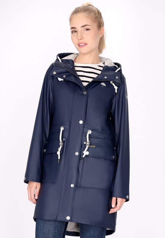 Ontdek de ultieme regenjas die stijl en functionaliteit moeiteloos combineert. Dit parka-jack heeft een capuchon met trekkoord, een ritssluiting aan de voorkant met drukknopen en praktische klepzakken. De normale pasvorm en het trekkoord in de taille zorgen voor een getailleerde look, terwijl de waterdichte stof (3000 mm) ervoor zorgt dat je buiten droog blijft. Met gelaste naden en een opstaande kraag is deze outwear met lange mouwen zowel stijlvol als functioneel.  Mackintosh