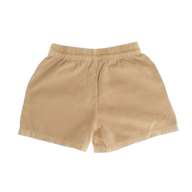 Casual shorts with elastic waistband with a comfortable and relaxed fit.

 They feature two large front patch pockets, which adds a utilitarian and practical touch.

 They are made from a soft, structured fabric, ideal for everyday use, providing freedom of movement.

 Their simple design and easy-to-slip-on style makes them versatile and convenient for casual outfits.
 Composition: 88% Cotton, 18% Lyocell
 Care:
- Machine wash cold.
 - Use similar colors in the wash.
 - Avoid the use of bleaches.
 - Dry at low temperature in the dryer.
 - Iron at low temperature.
 - Do not dry clean.